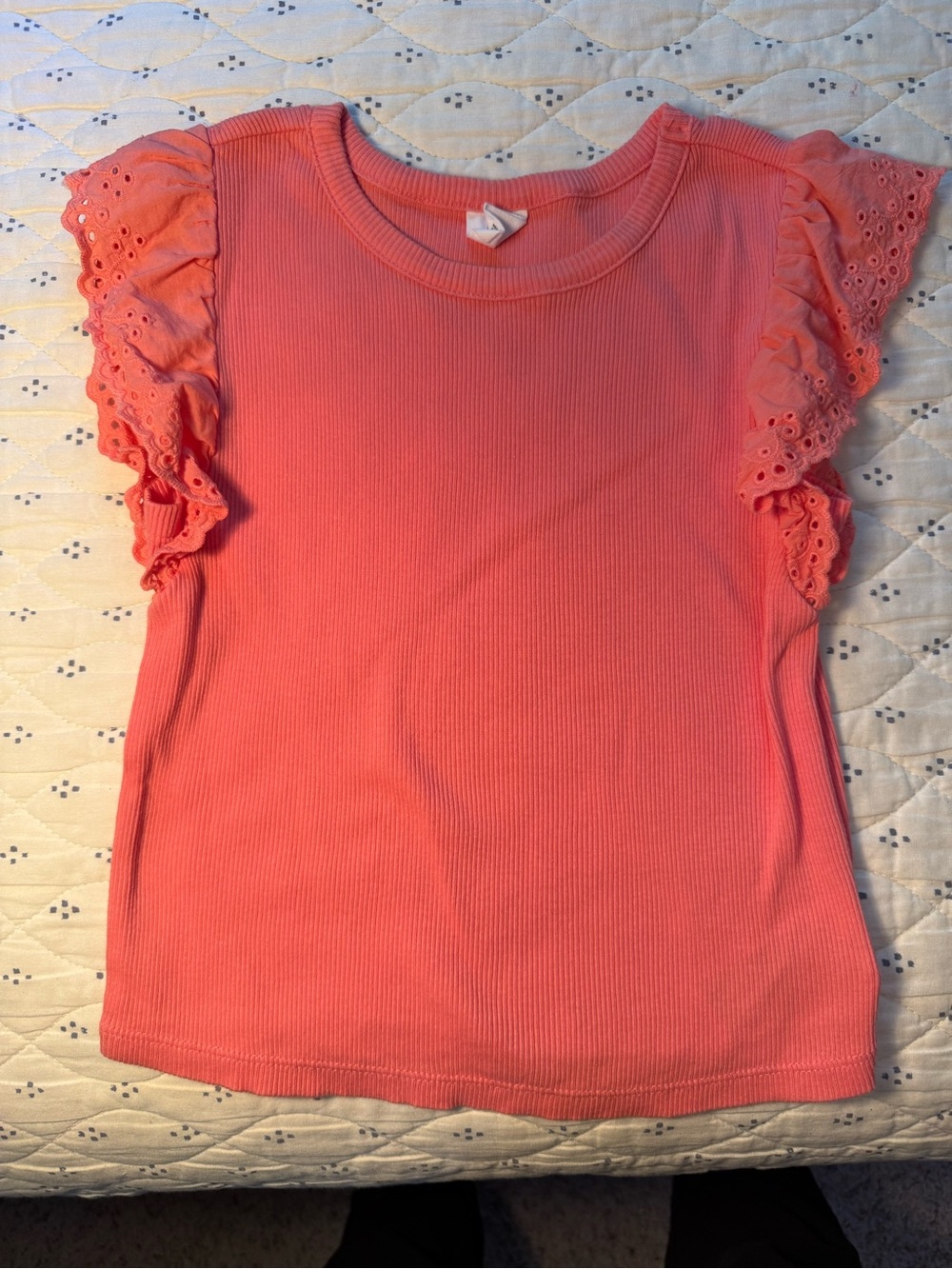 Toddler Girl’s Gap Eyelet Cap Sleeved Top ~ Size 5 Years